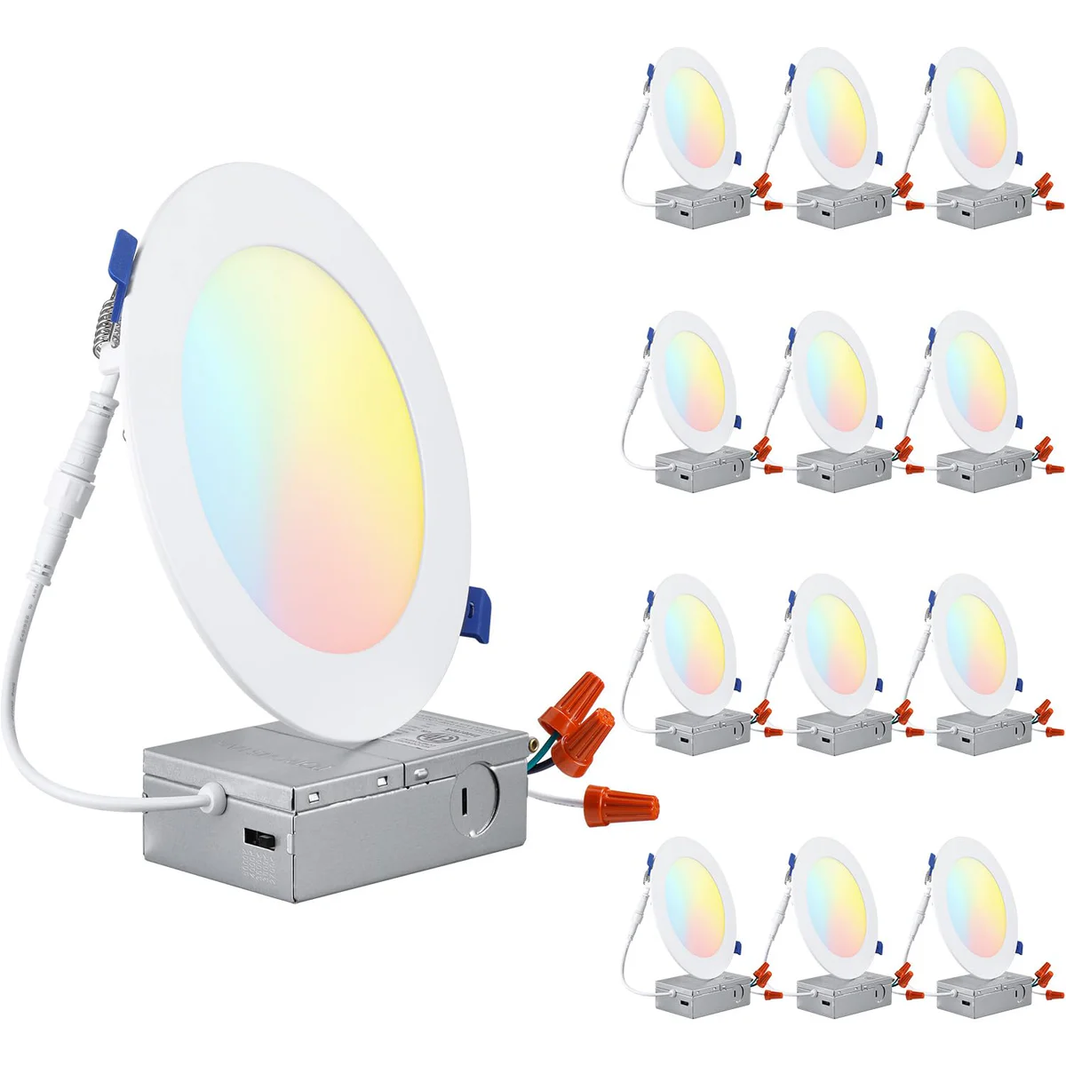 TORCHSTAR 12 pack Ultra-Thin LED Recessed Downlight