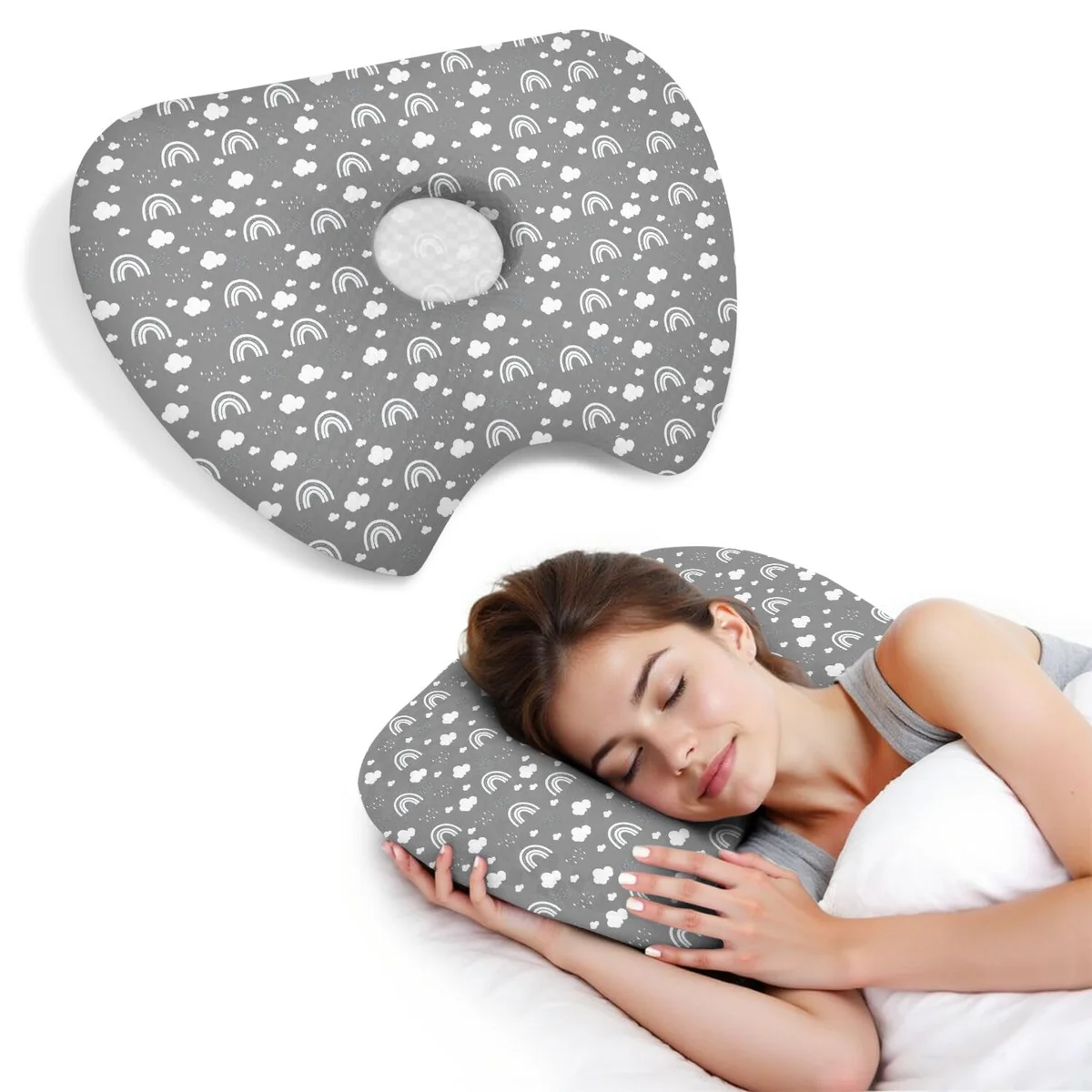 wxmbdzq Ear Piercing Pillow for Side Sleepers