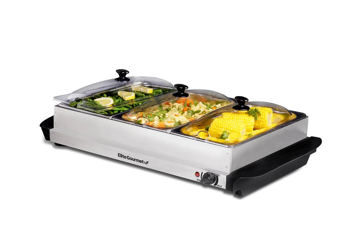 Elite Gourmet, Triple Buffet Server & Food Warmer