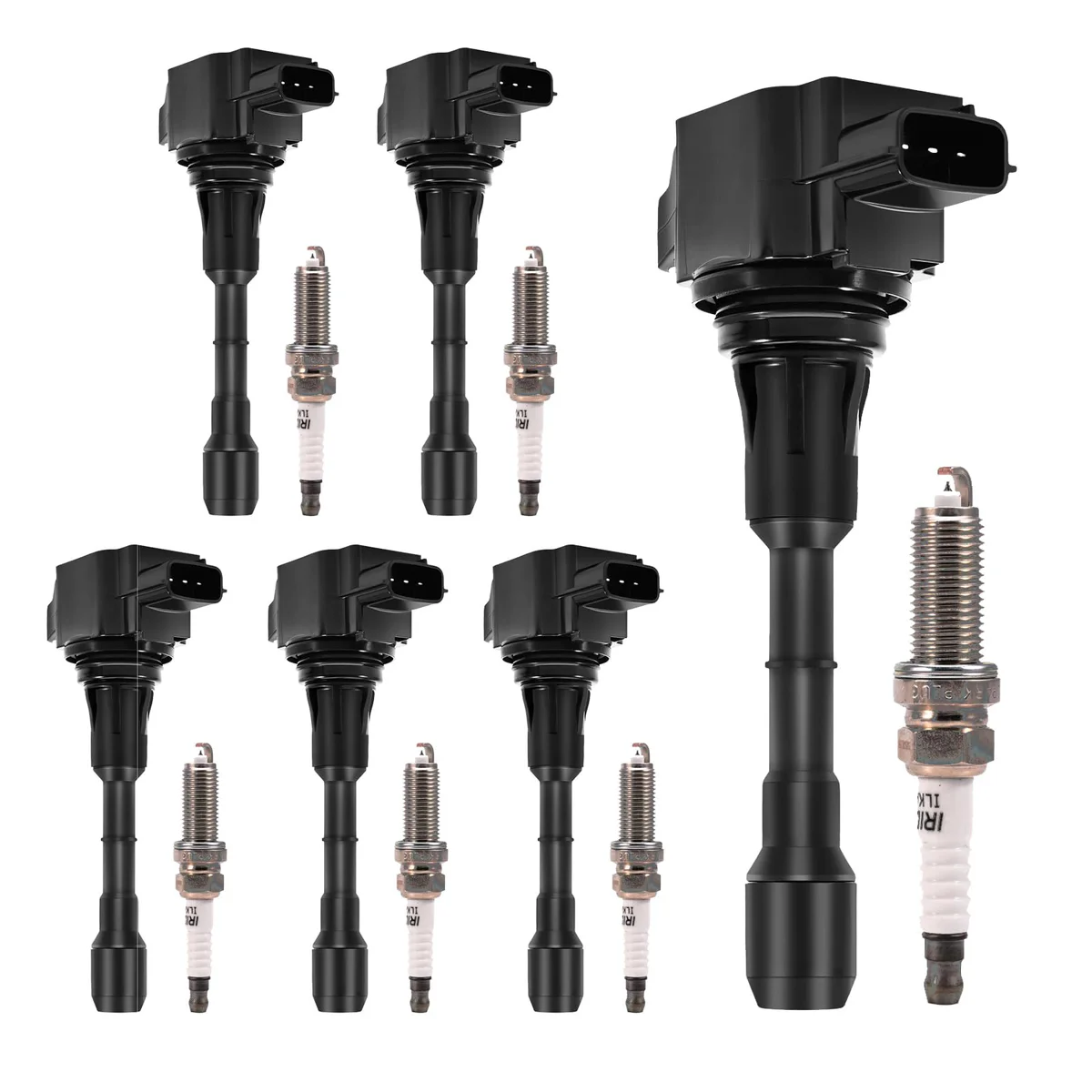 Yikesai Ignition Coil Pack with Spark Plugs