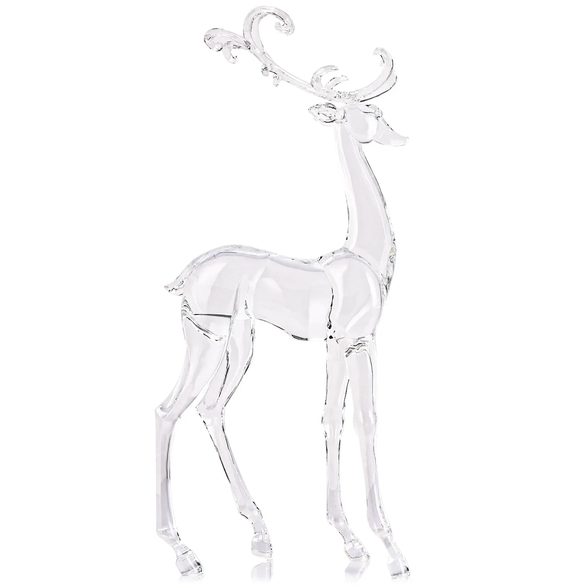 XMGZQ Acrylic Christmas Reindeer Figurine