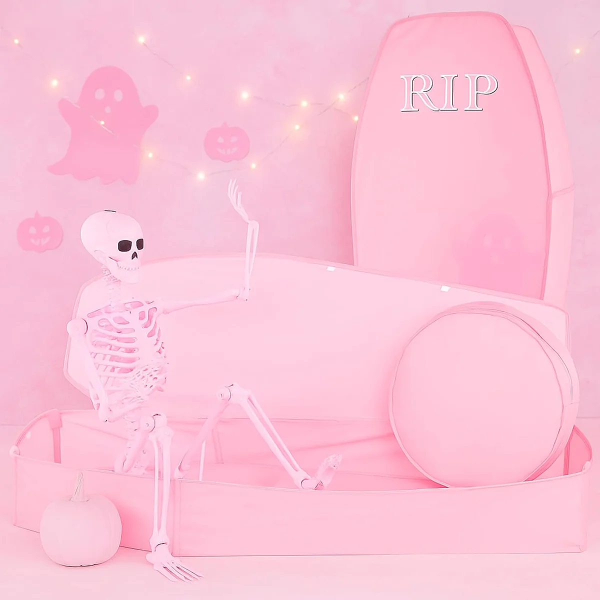 Halloween Coffin with Skeleton Prop Set