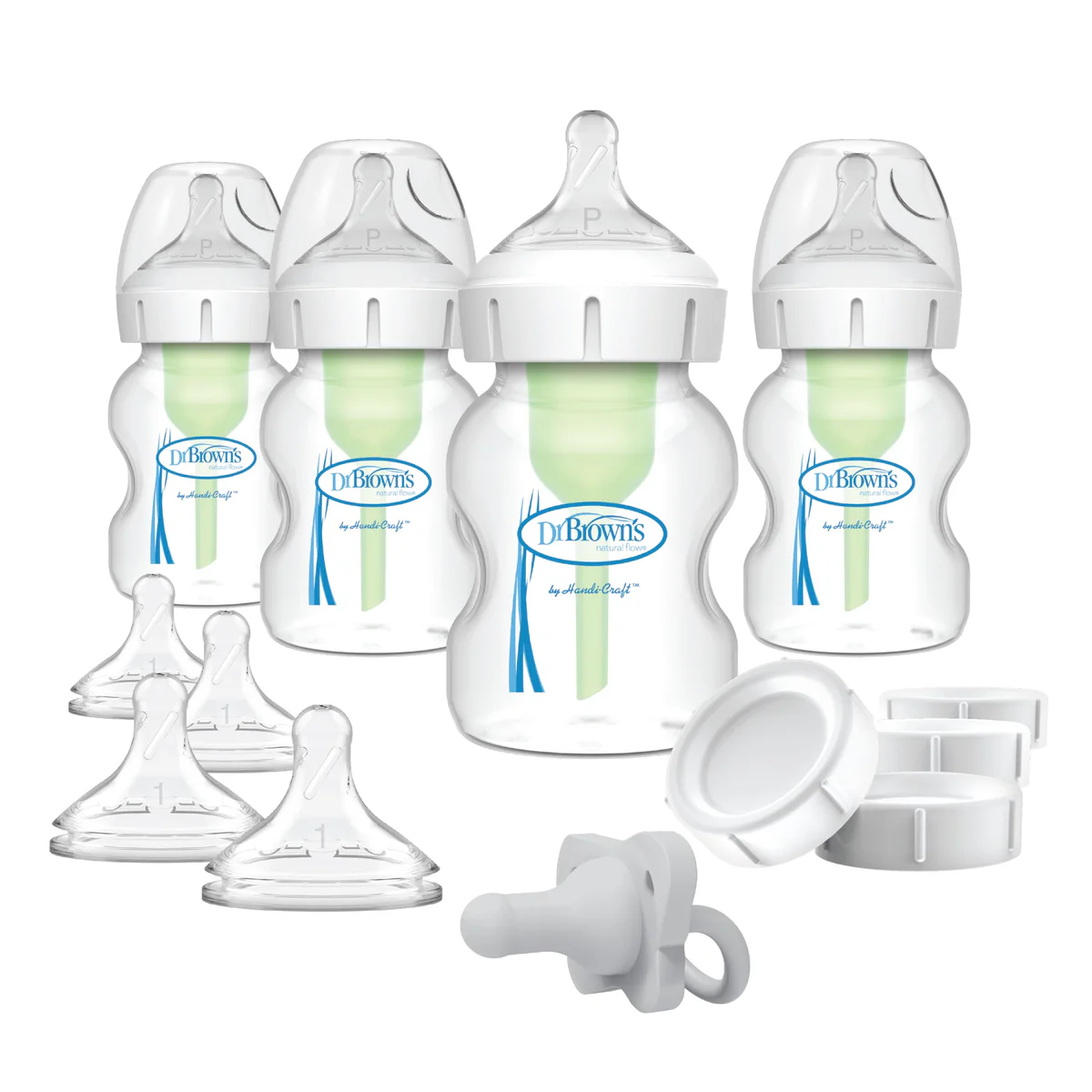 Dr. Brown's Anti-Colic Wide-Neck Baby Bottle Feeding Set