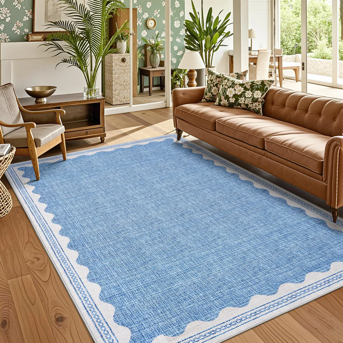 GarveeHome Scalloped Area Rug