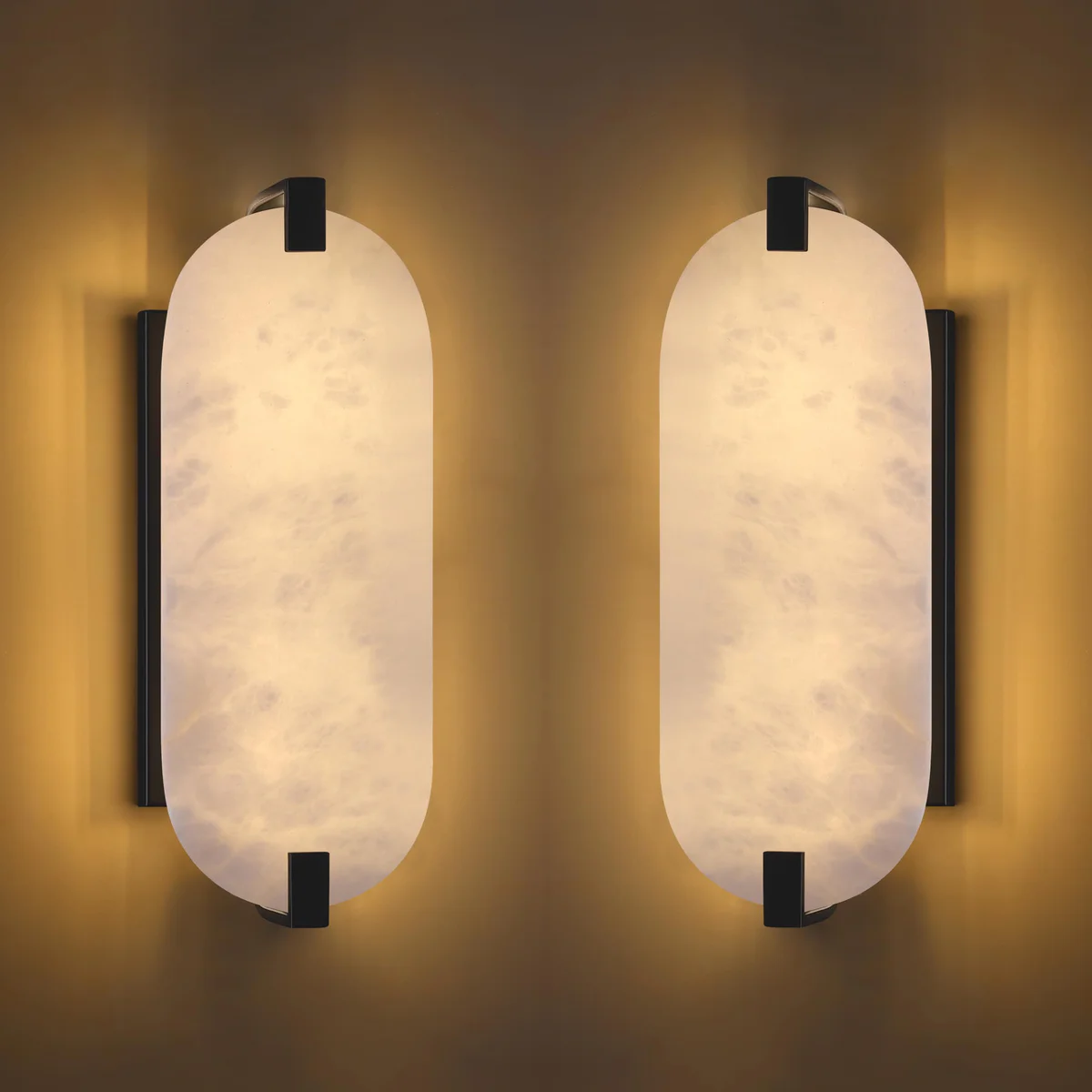 Doraimi Lighting Alabaster Marble Bathroom Wall Sconce