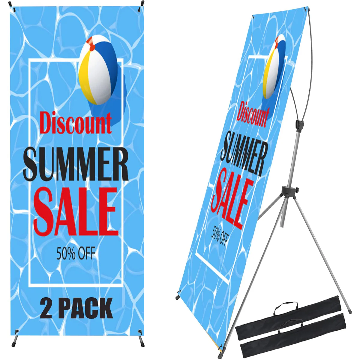 QIANBAIYI X Frame Banner Stand