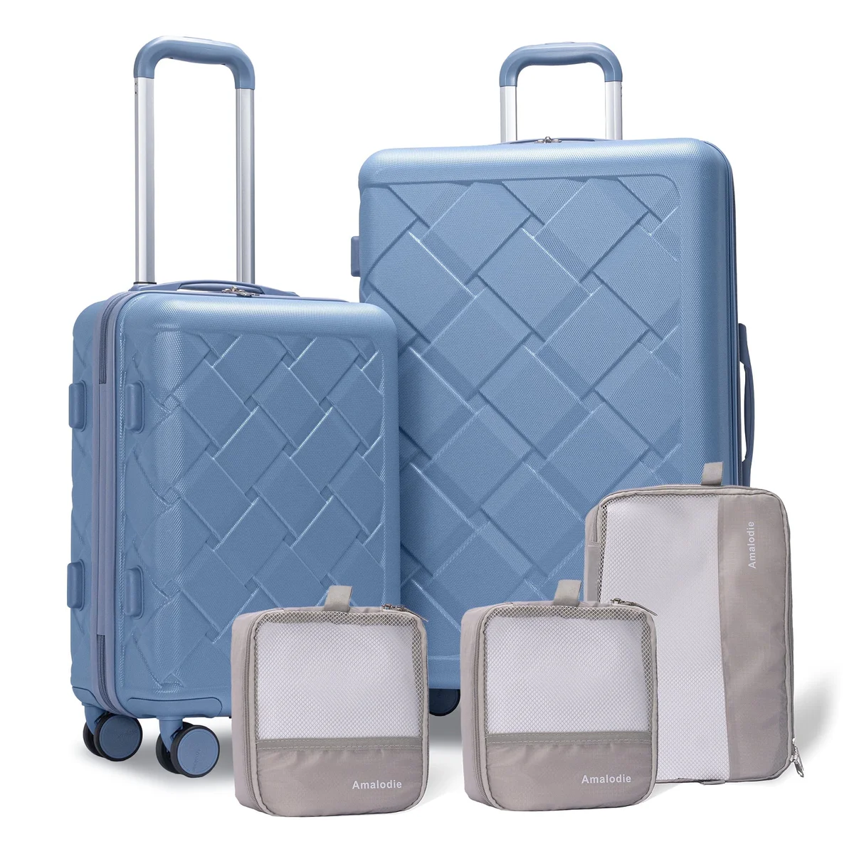 Amalodie Luggage Sets Hardside 2 Piece Lightweight Hardshell Suitcase