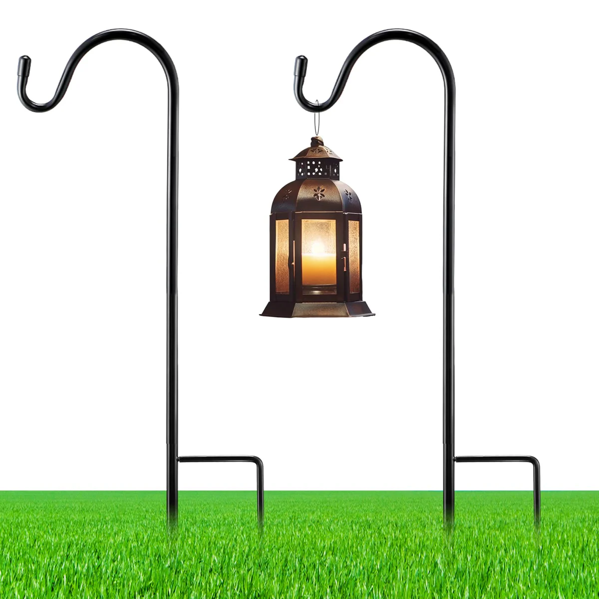 Yetene Adjustable Shepherd Hook Outdoor Hanging Pole