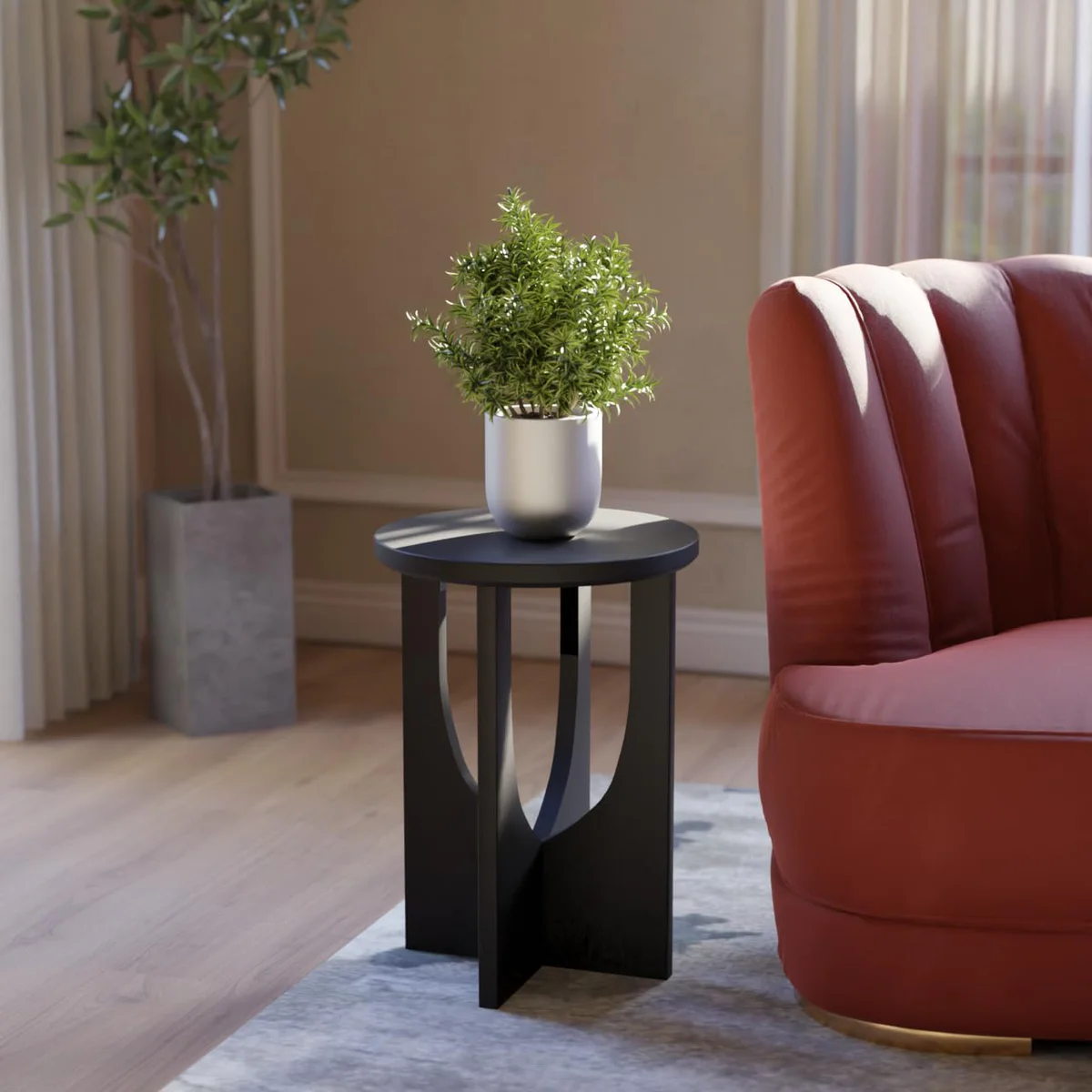 Relso Stupa Solid Wood End Table 