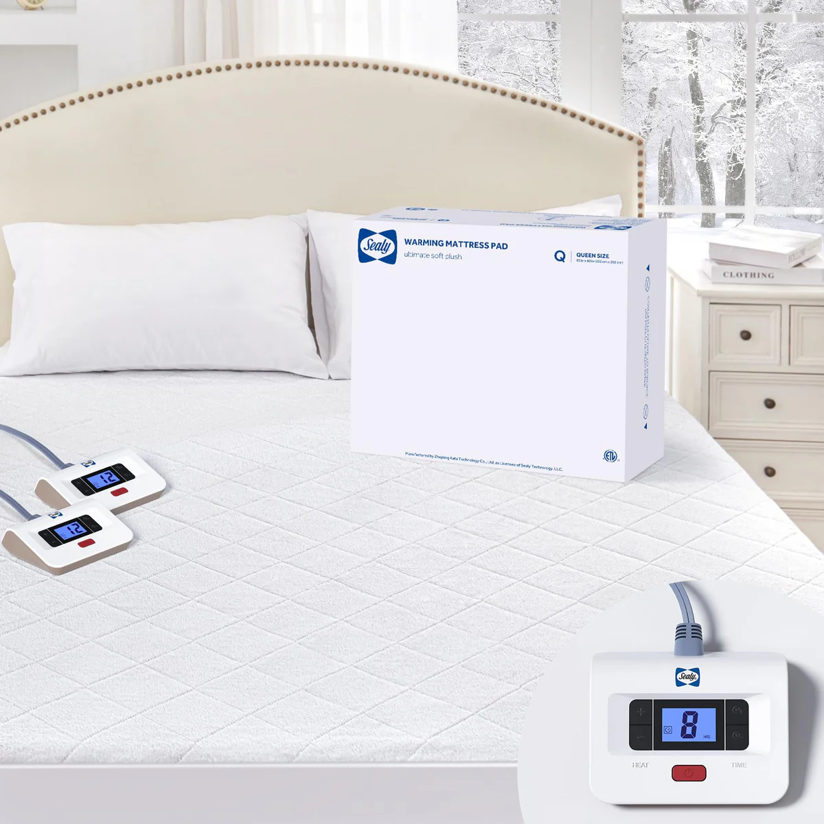 Sealy Heated Quilted Mattress Pad
