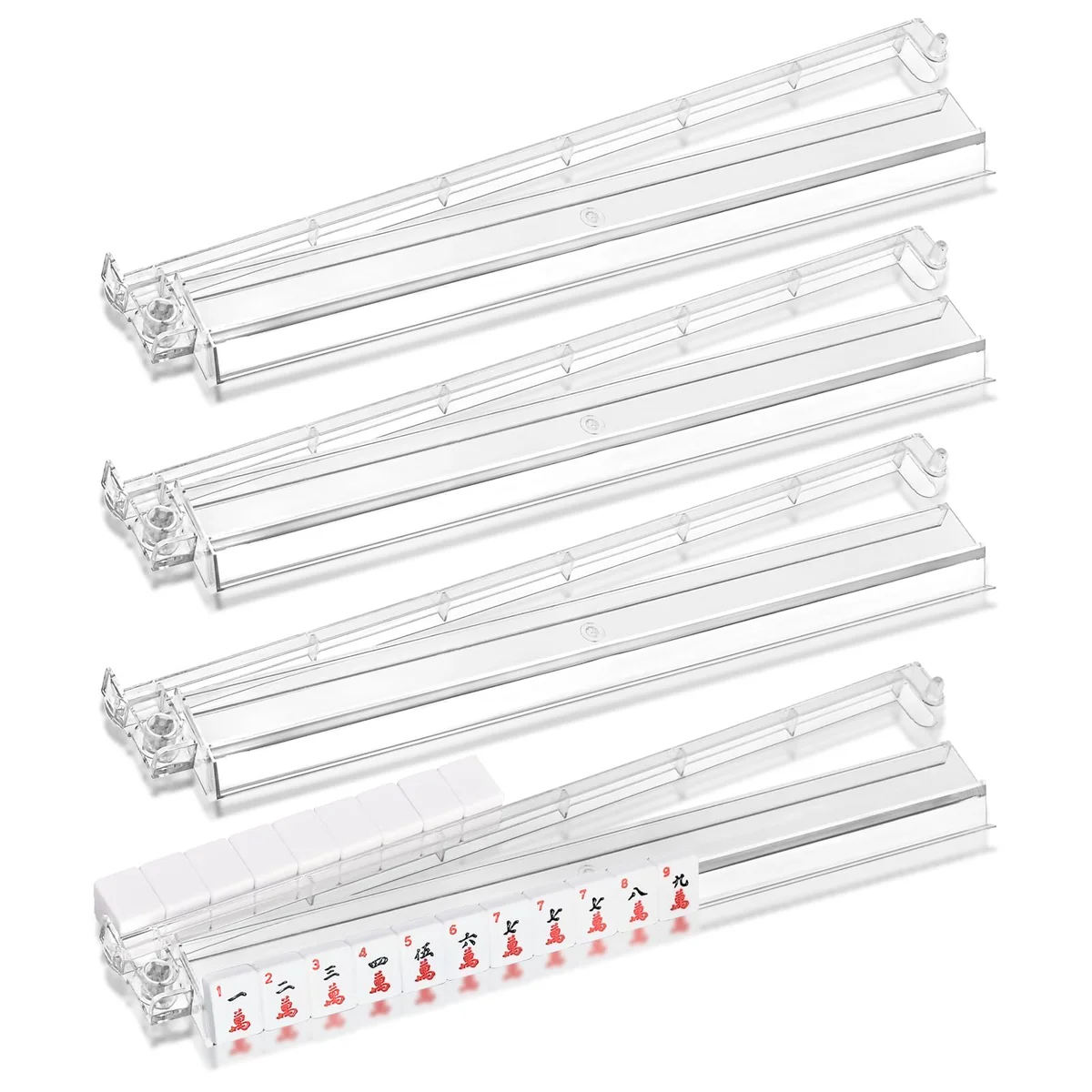 WEXFFU Acrylic Mahjong Racks 4 Pack