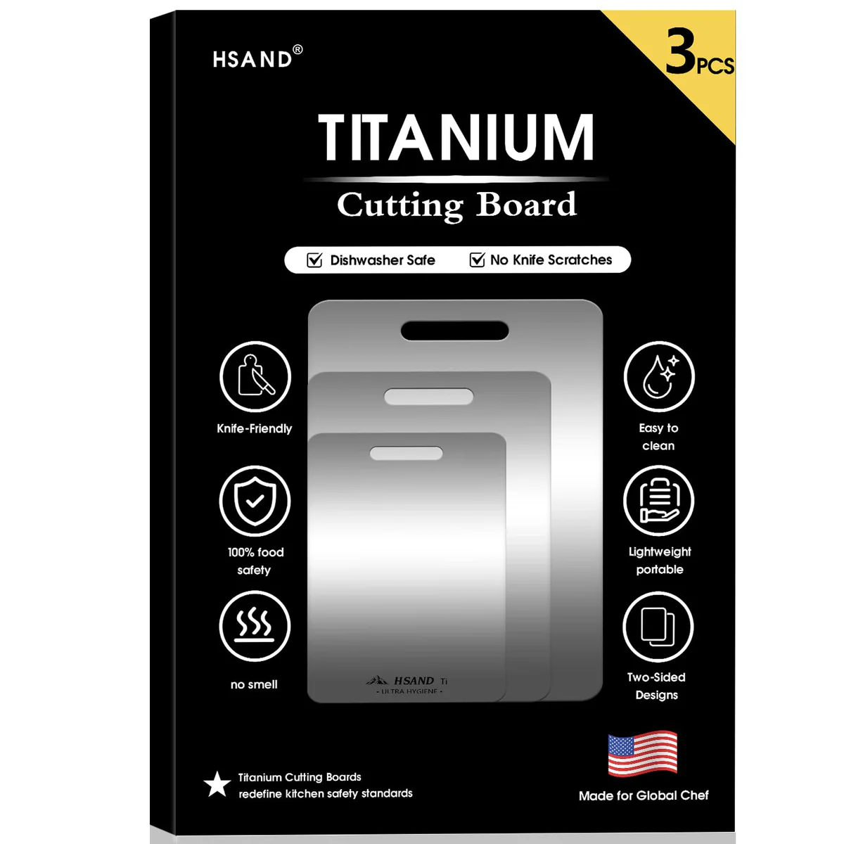 HSAND, Titanium Cutting Board Set