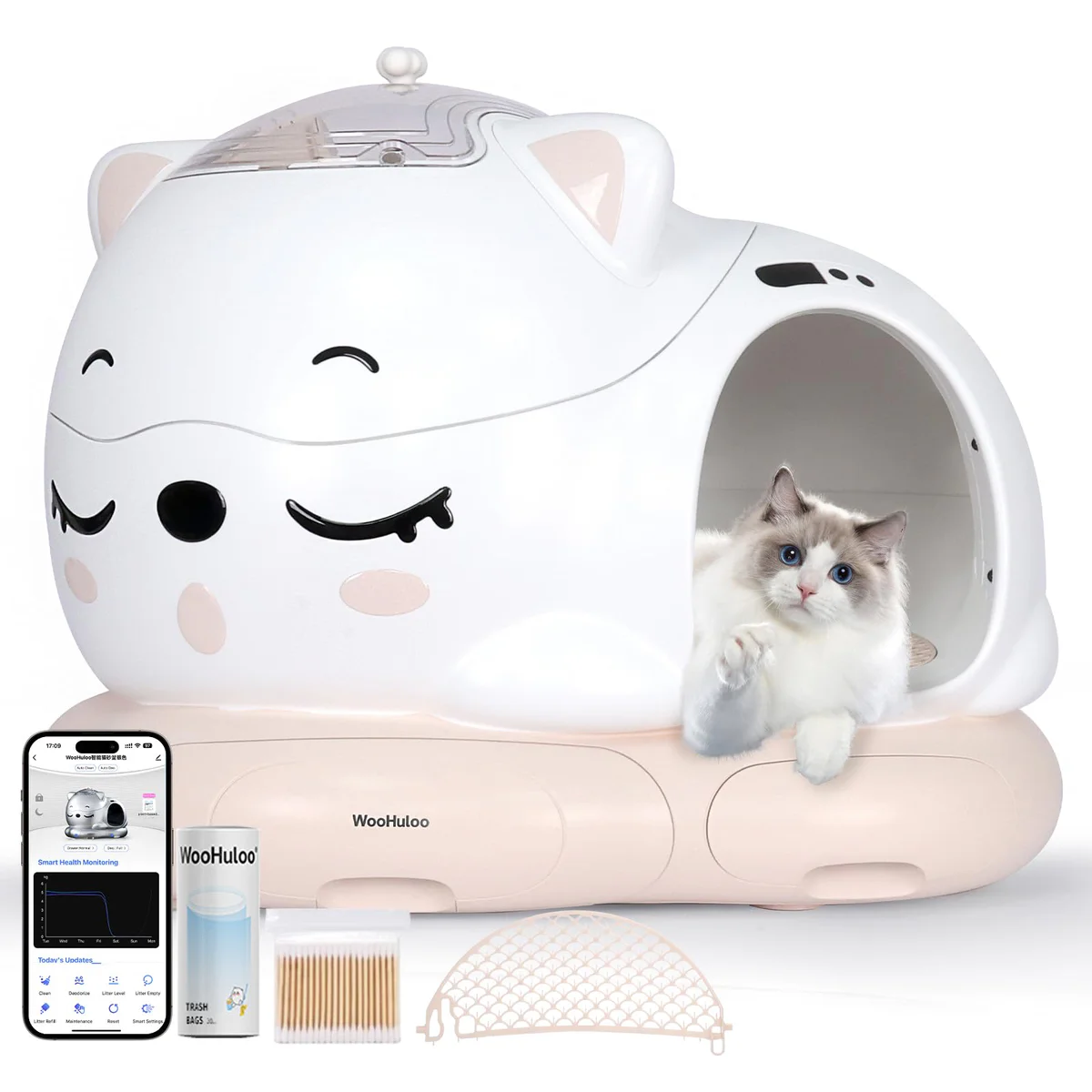 WOOHULOO Cat Litter Box 