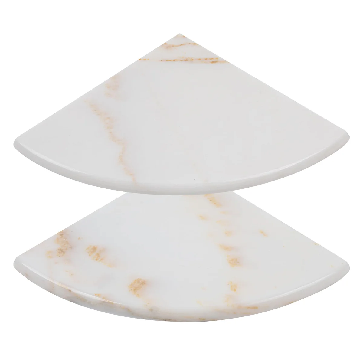 Adolif Calacatta Gold Marble Corner Shower Shelf
