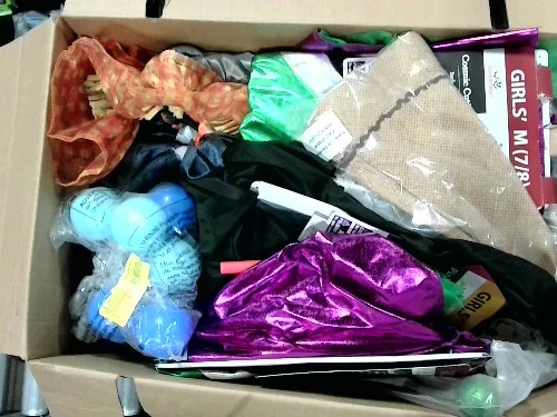 Box of assorted Halloween Costumes