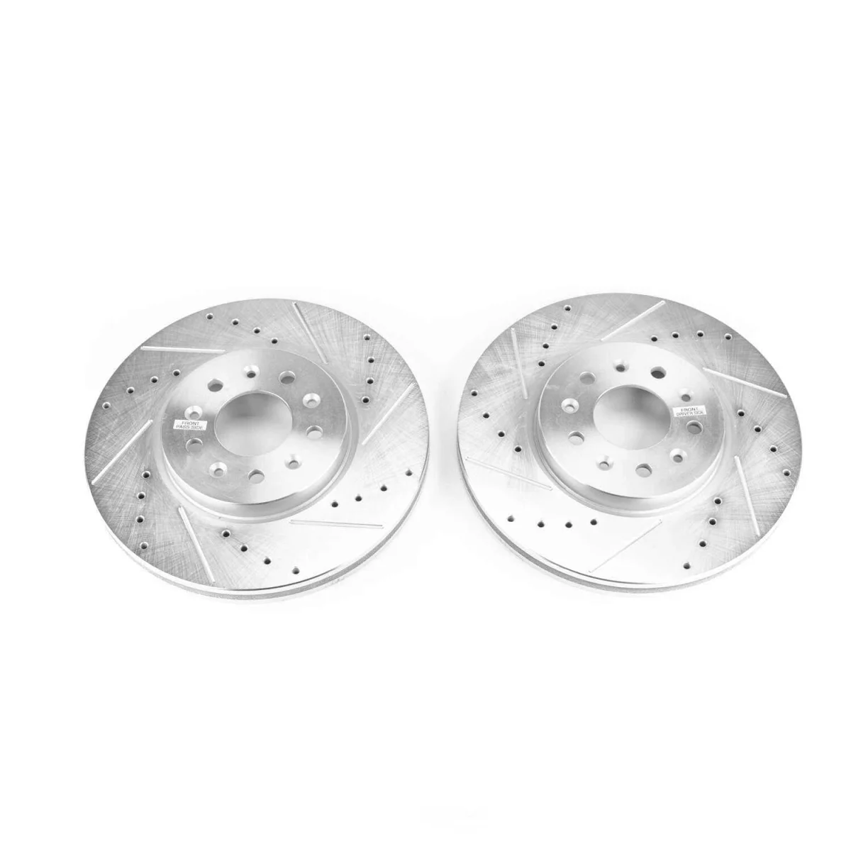 Disc Brake Rotor Set-Front Drilled, Slotted and Zinc Plated Brake Rotor Pair