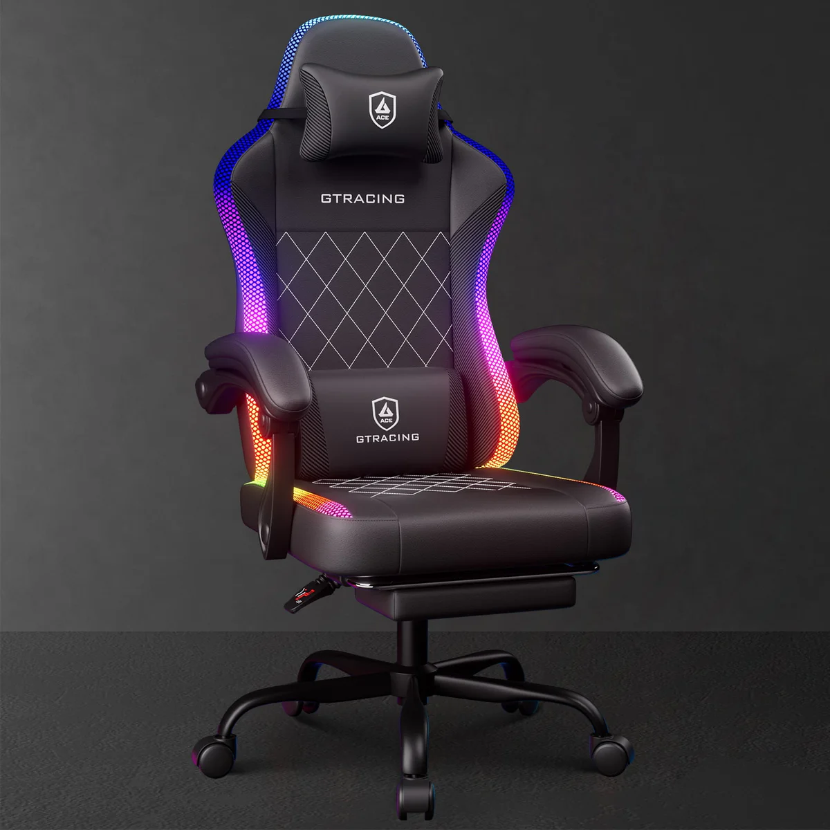 GTRACING RGB Ergonomic Gaming Chair with Massage & LED Lights