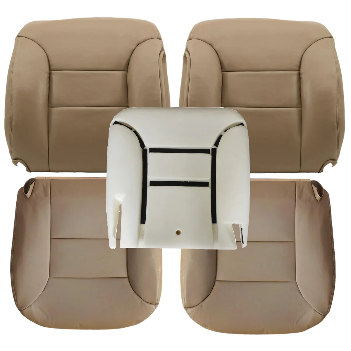 GXARTS Leather Seat Cover & Foam Cushion for Chevy/GMC 1995-1999