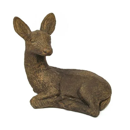 Solid Rock Stoneworks Resting Doe Concrete Statue