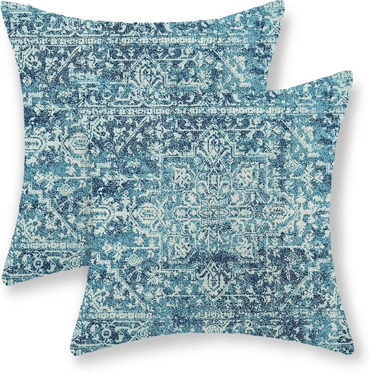 BETGINY Teal Ethnic Design Throw Pillow Covers