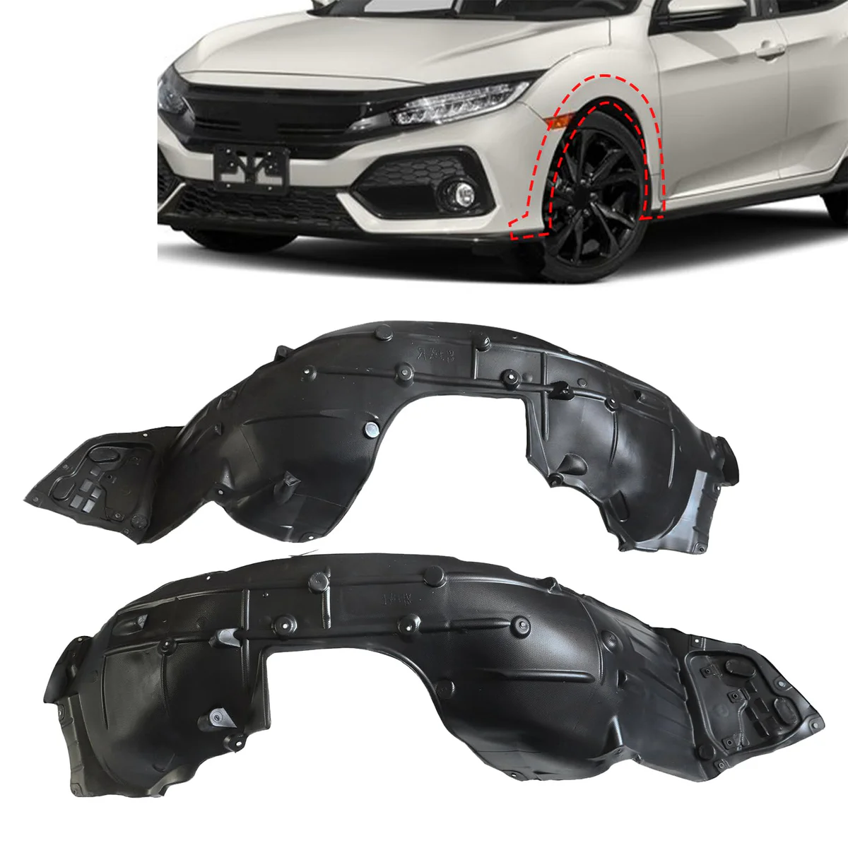 Sekeseauto Fender Wheel Splash Set