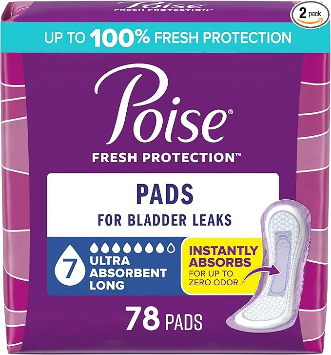Poise Incontinence Pads Size: 7, 78 Count