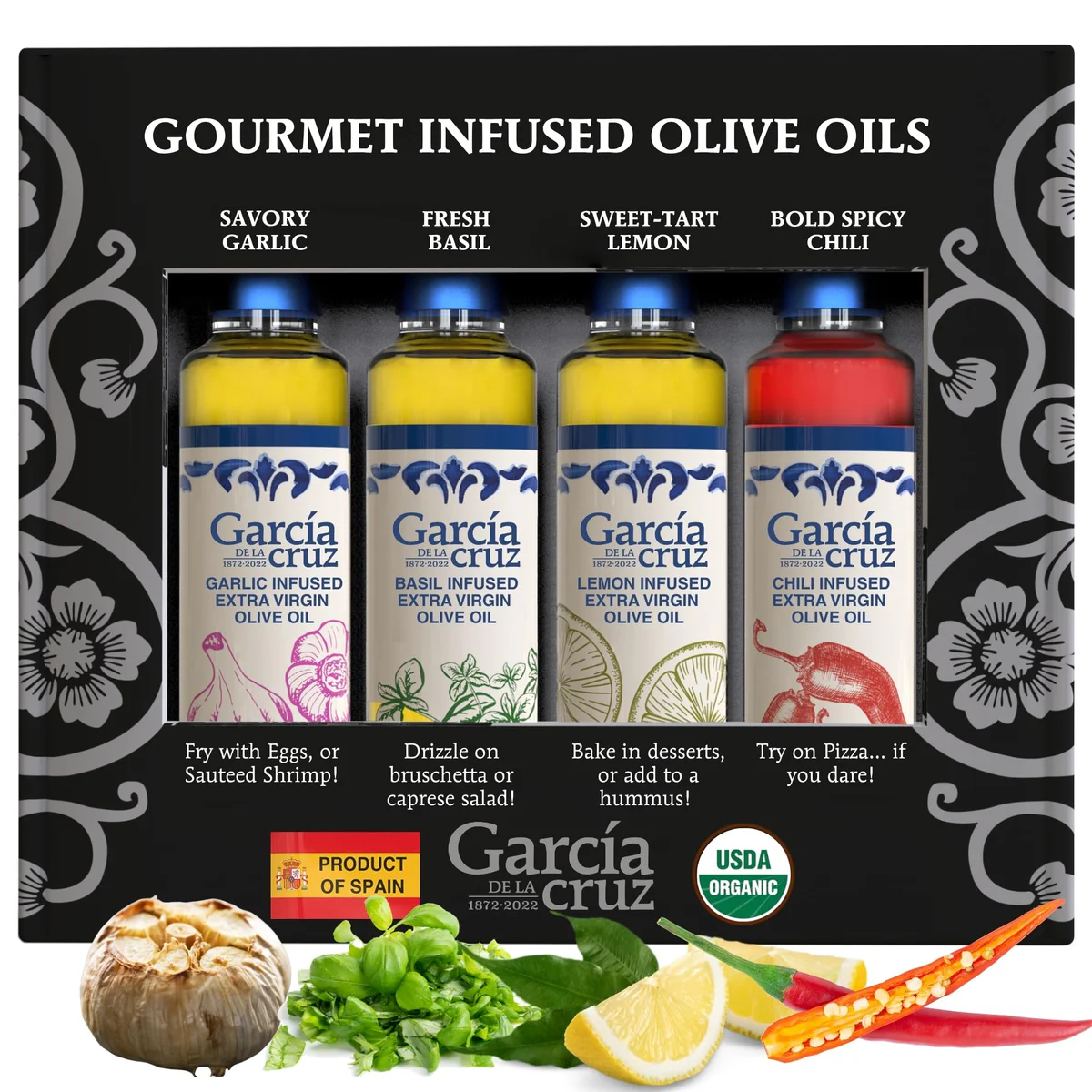 García DE LA Cruz Gourmet Infused Extra Virgin Olive Oil Set