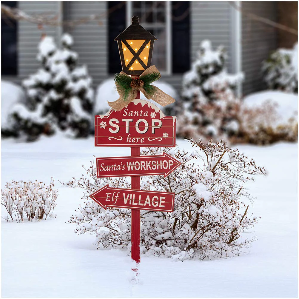 Glitzhome, Wooden Christmas Yard Stake 