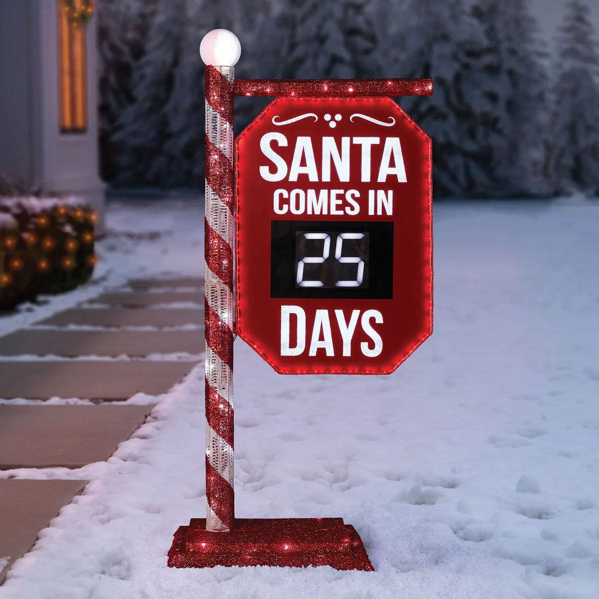 Member's Mark Pre-Lit Santa Countdown Sign