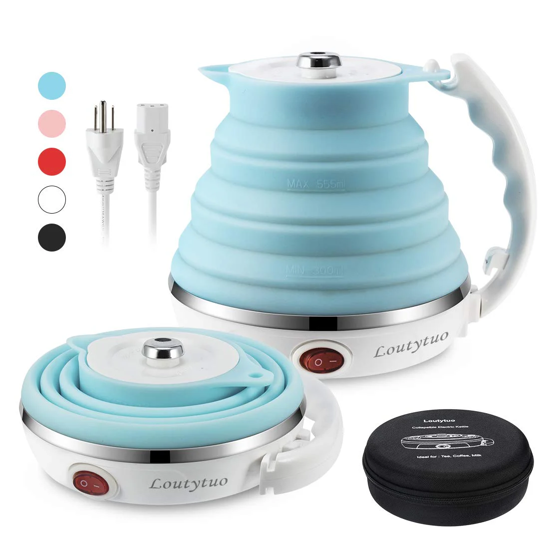 Ultrathin Grade Silicone Travel Foldable Electric Kettle