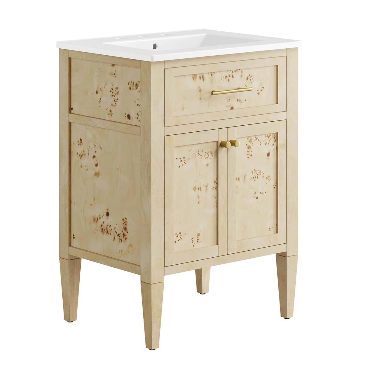 Modway Elysian Wood Bathroom Vanity with Ceramic Sink
