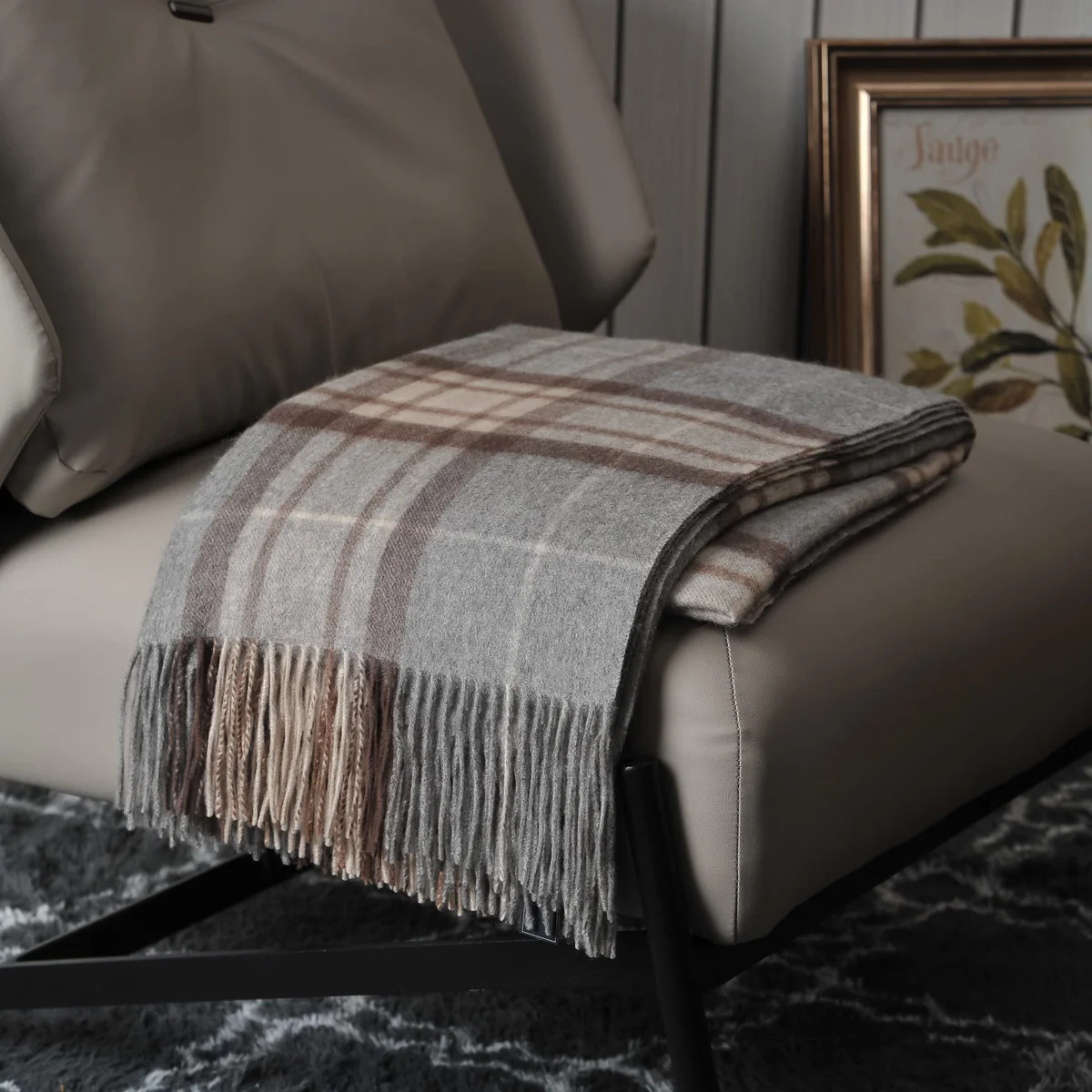 EP Mode Pure Cashmere Throw Blanket 