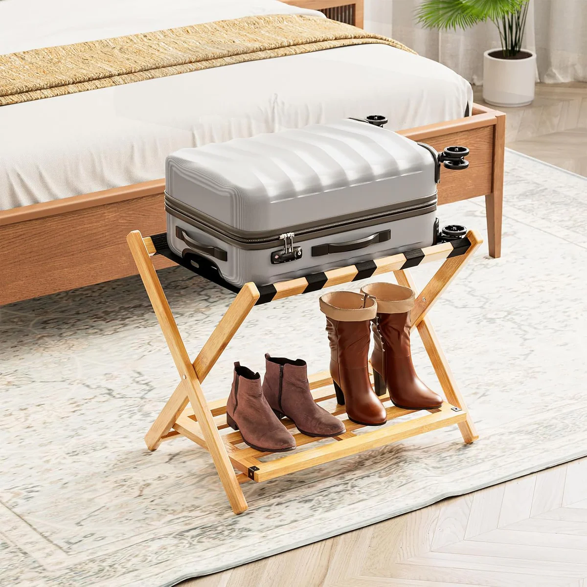 SpaceAid Fully Assembled Luggage Rack