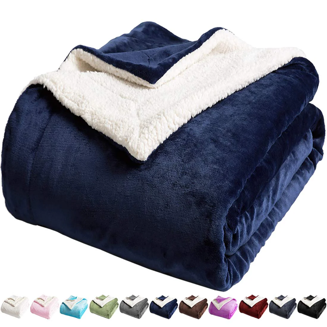 LBRO2M Sherpa Fleece Bed Blanket