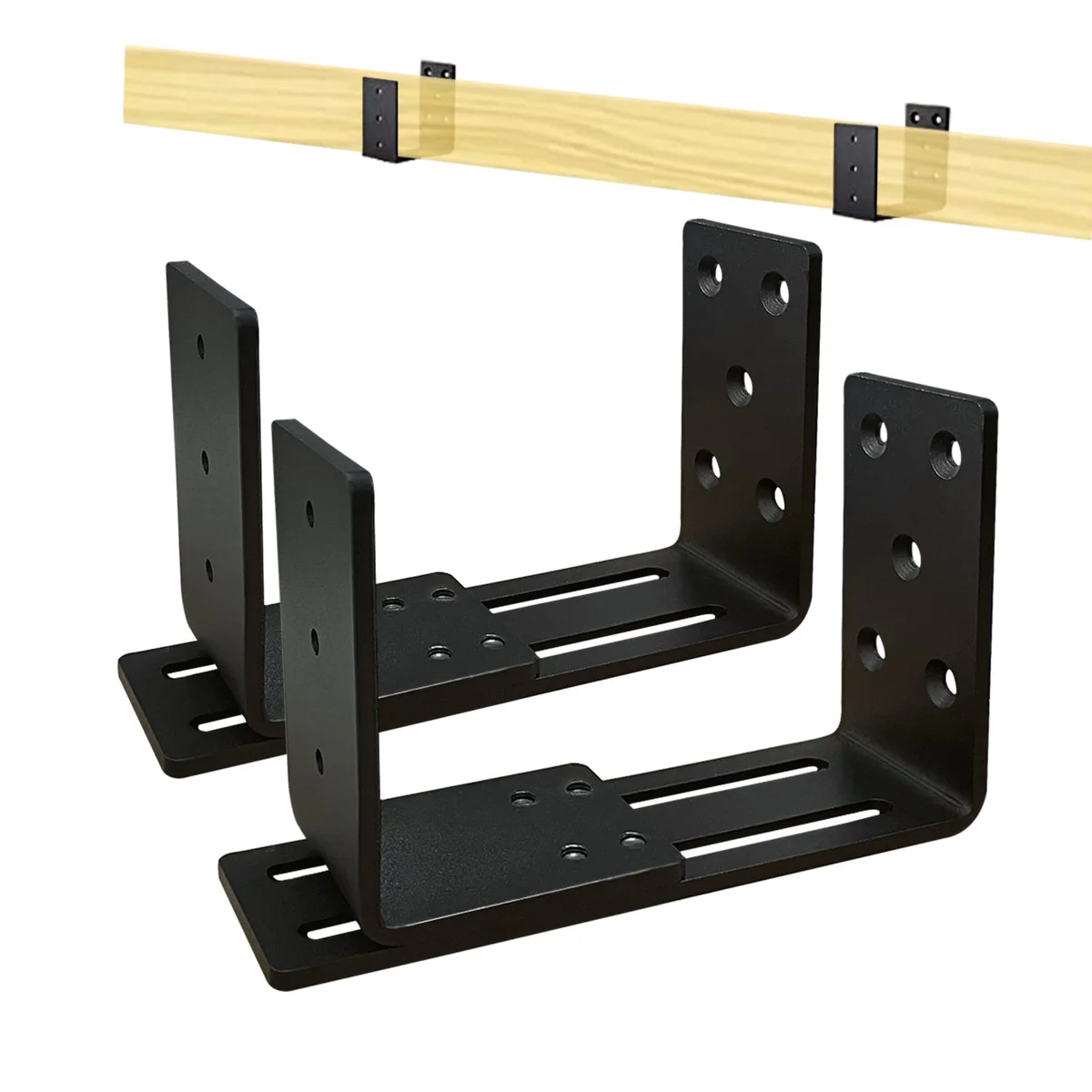 Laowu Door Barricade Brackets Heavy Duty Security Bar Holder