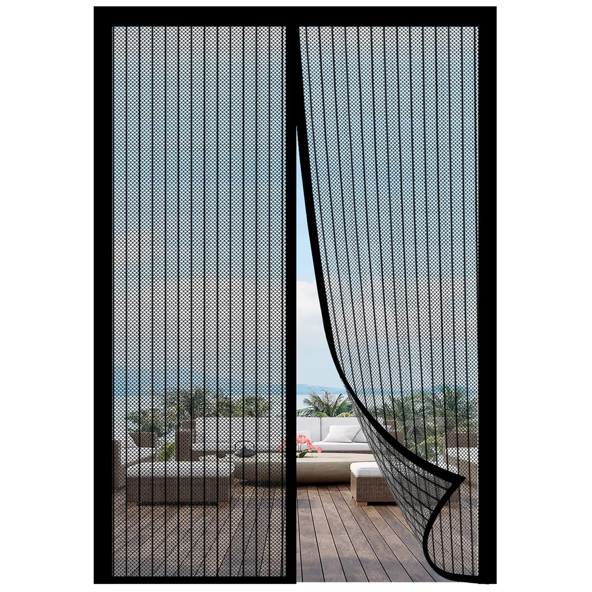 LIAMST Magnetic Screen Door - Heavy Duty Mesh, Self Closing