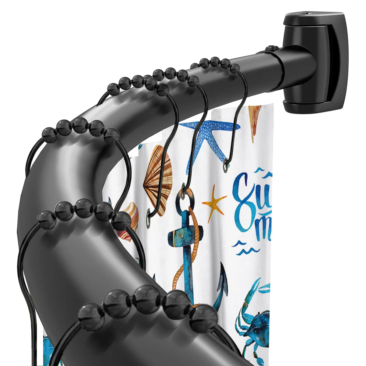 Haryaers Adjustable Curved Shower Curtain Rod