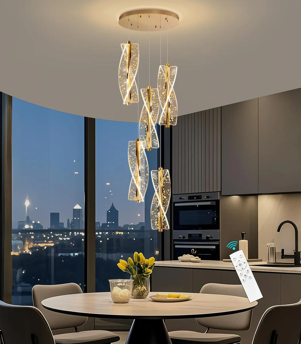 AFQEJG  5 Lights Modern LED Dimmable Chandelier 