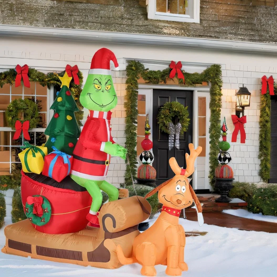 MEIBAS Green Monster Christmas Inflatable Decoration