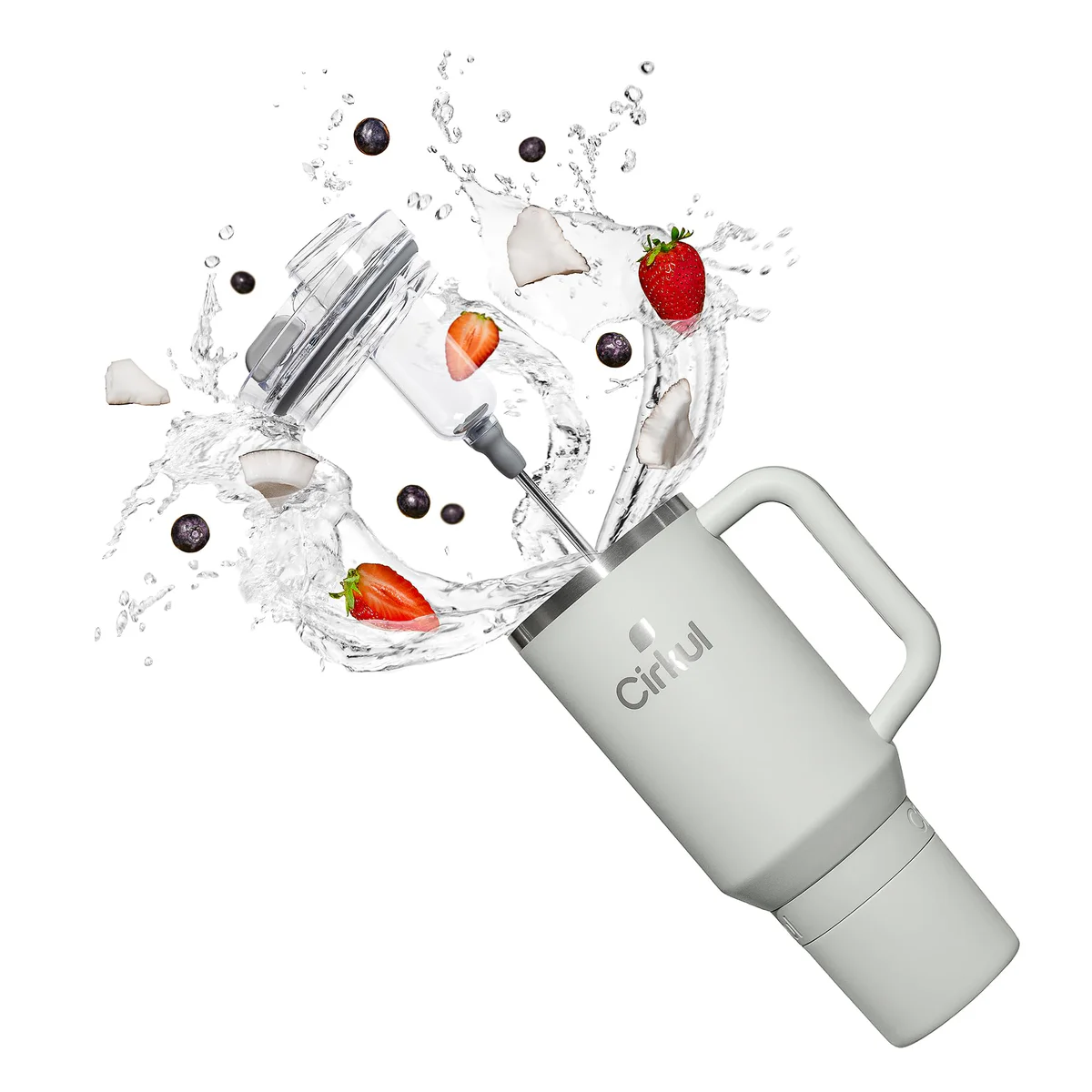 Cirkul Stainless Steel Water Bottle with Straw Lid