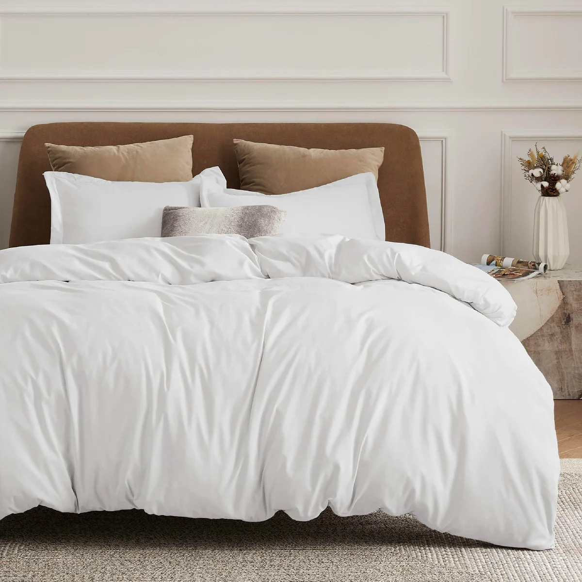 Bedsure White Duvet Cover Set