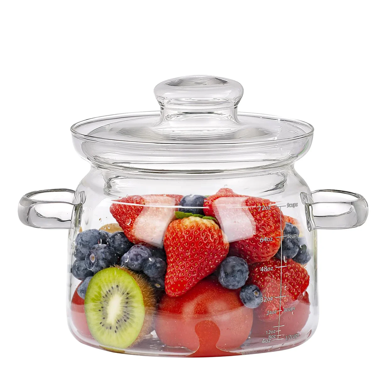 OLYTARU Glass Simmer Pot with Lid