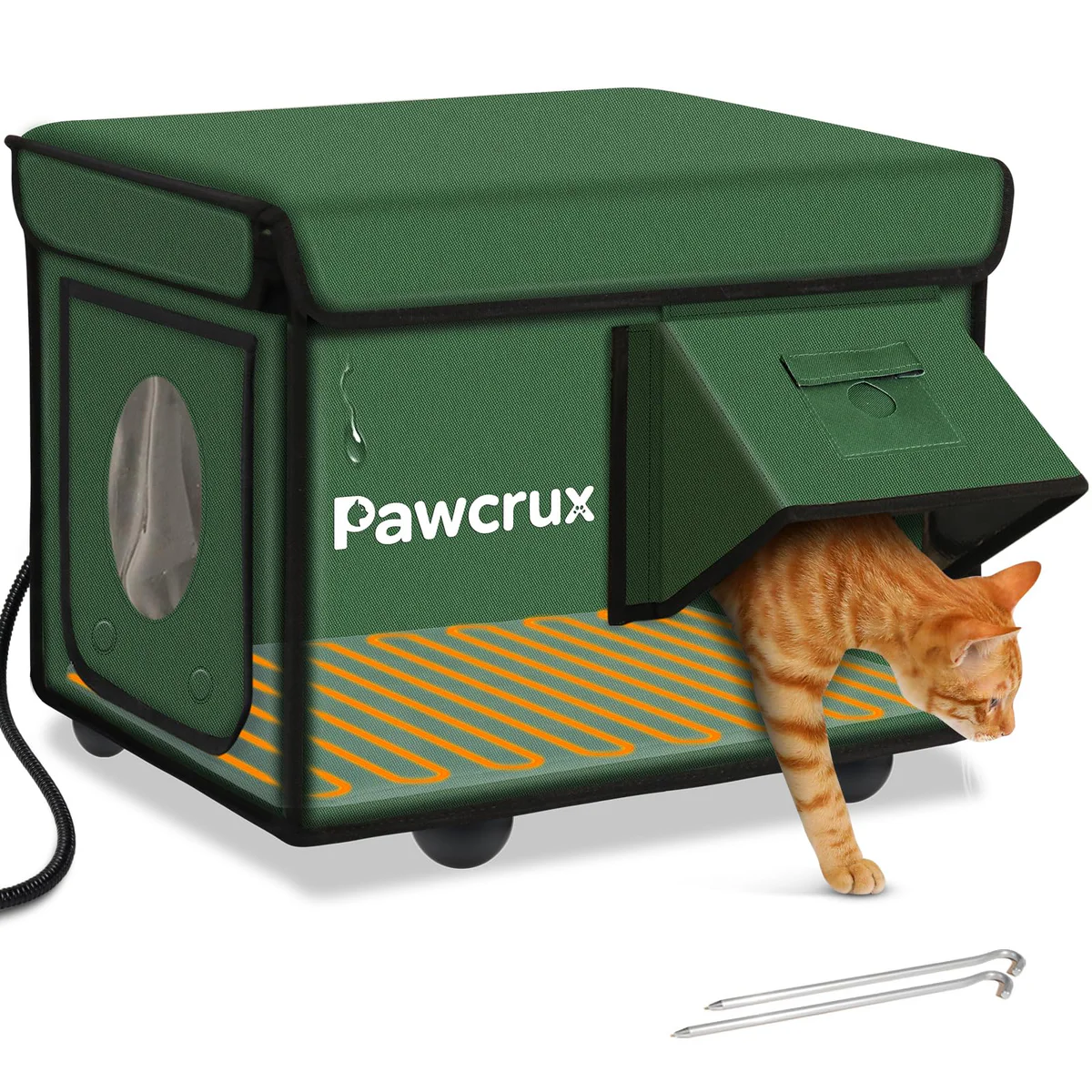 JLSAME Heated Outdoor Cat Shelter House