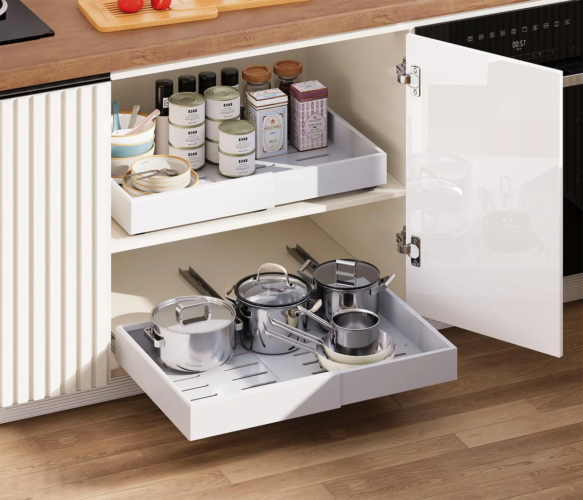 QUYUWU Pull Out Cabinet Organizer