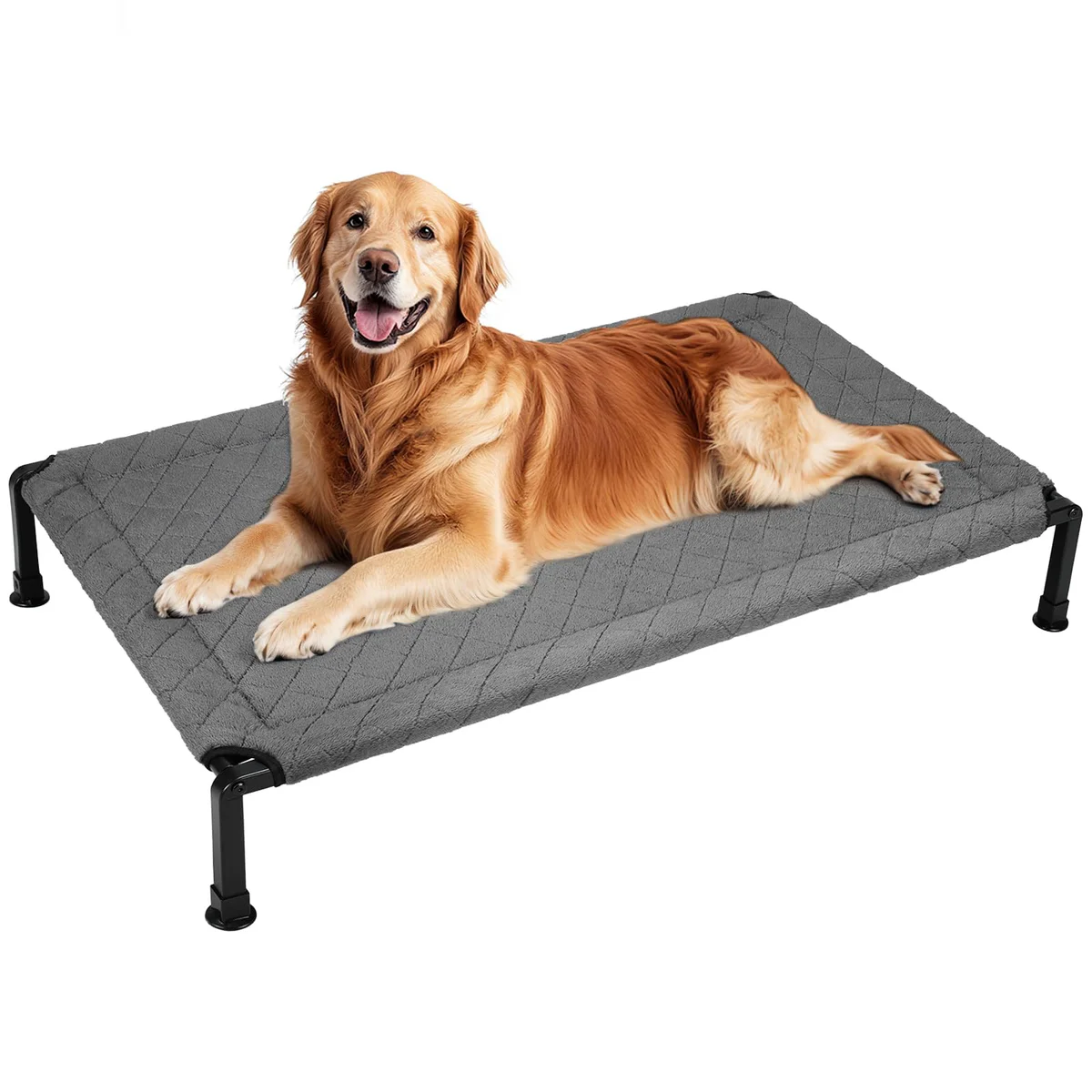 Veehoo Elevated Dog Bed, Gray