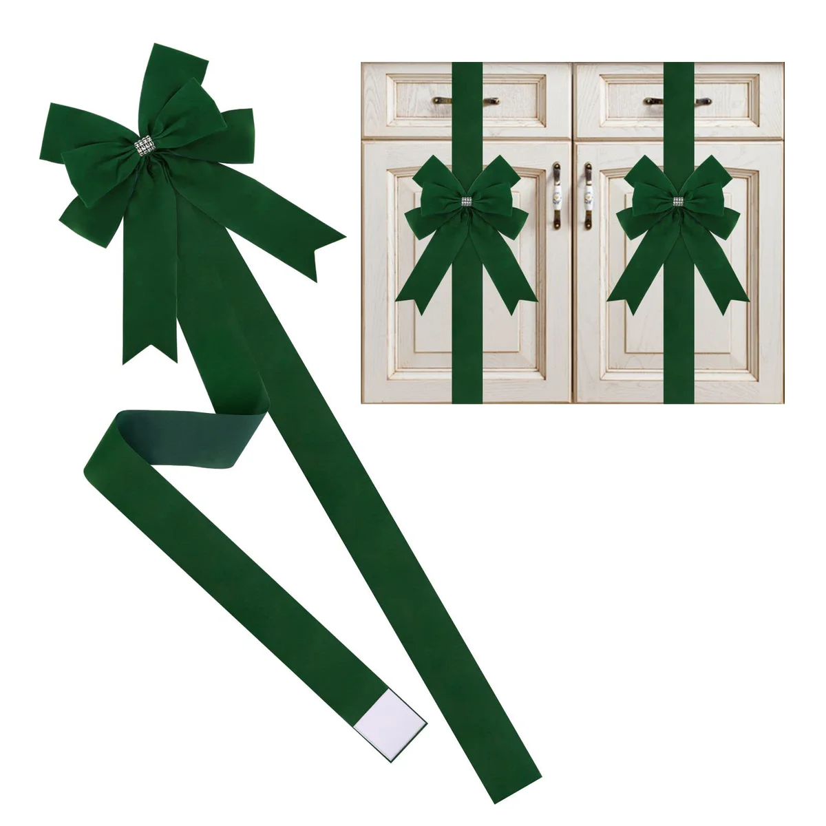 Meseey Christmas Cabinet Door Bows