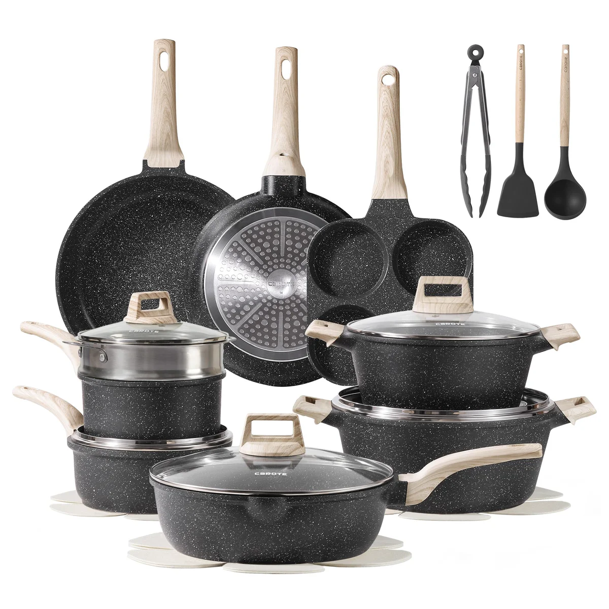 CAROTE Cookware Set 21Pc 
