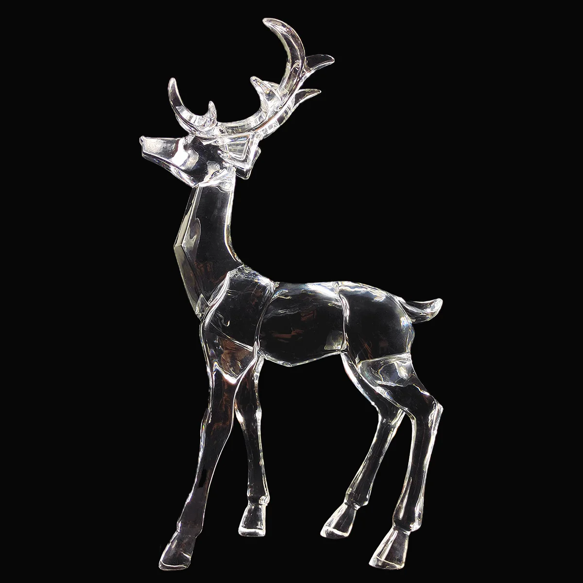 BEGORGEO Acrylic Reindeer Figurine Ornament Decor