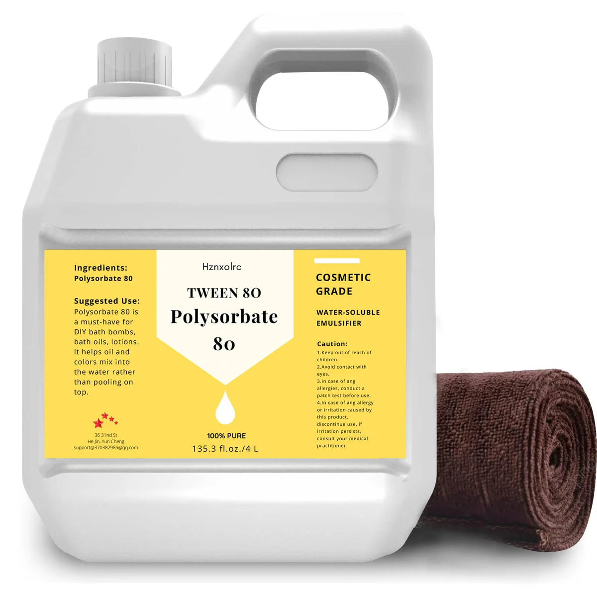 Hznxolrc Polysorbate 80 Tween 80 Cosmetic Grade Emulsifier