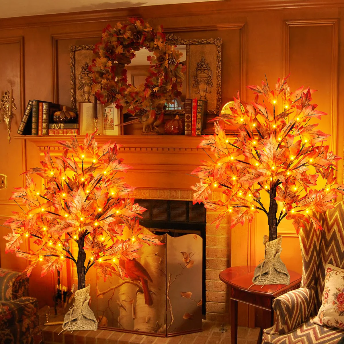 Remon 36 LED Lighted Maple Tree with Burlap Base